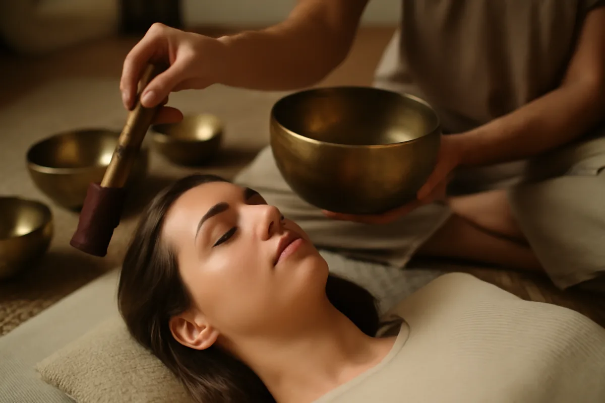Bagni sonori con campane tibetane: il dettaglio che amplifica l’effetto rilassante